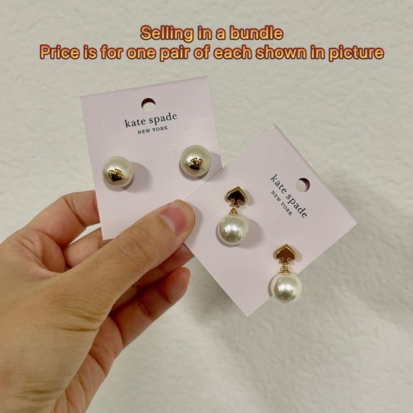 NWT! Kate Spade Faux Pearl Earrings - Picture 1 of 6
